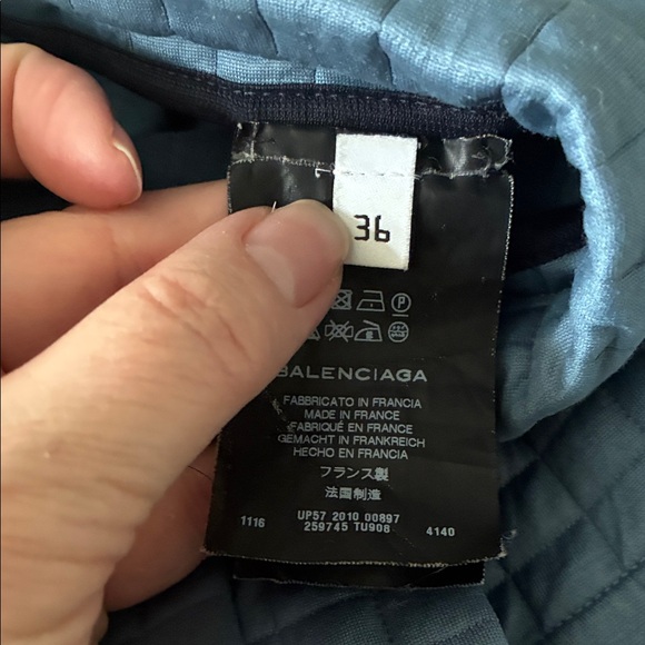 Balenciaga Quilted Blue Mini Skirt - Picture 3 of 3
